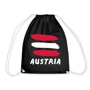 Austria - Drawstring Bag - black - Front