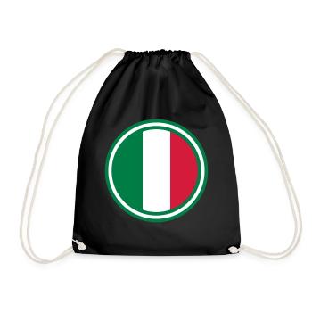 italy italia - Turnbeutel - Schwarz - Vorne
