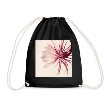 Minimalistische Blume Aquarell Beige - Turnbeutel - Schwarz - Vorne