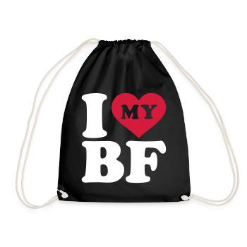 I love my boyfriend - Sac de sport léger - noir - Devant
