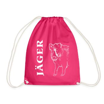 Wildschwein - Wildsau - Keiler - Wild Boar - Turnbeutel - Fuchsia - Vorne