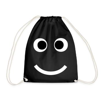 Kindergesicht Fratze Lustig T-Shirt Monster - Turnbeutel - Schwarz - Vorne