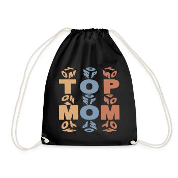TOP MAMA colorful - Turnbeutel - Schwarz - Vorne