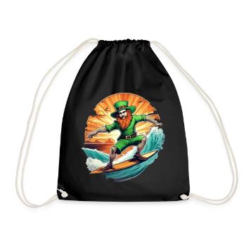 Surf de trèfle de la Saint-Patrick - Sac de sport léger - noir - Devant