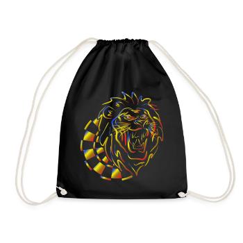 Jeu de fléchettes avec t-shirt Lion Dart Cadeau - Sac de sport léger - noir - Devant