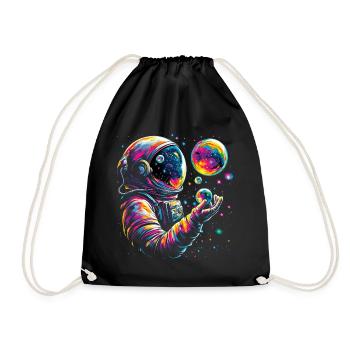 Planets Astronaut Science Space - Drawstring Bag - black - Front
