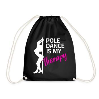 Dancing Pole Dance Pole Dance Pole Dance Dance Class - Drawstring Bag - black - Front