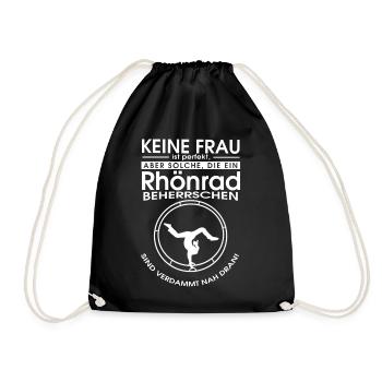 Rhönrad beherrschen - Turnbeutel - Schwarz - Vorne