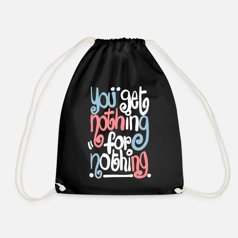 Nothing 4 nothing - Drawstring Bag - black