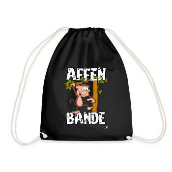 Bande de singes - Sac de sport léger - noir - Devant