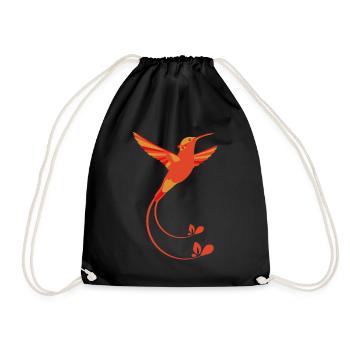 Fire colors Hummingbird - Drawstring Bag - black - Front