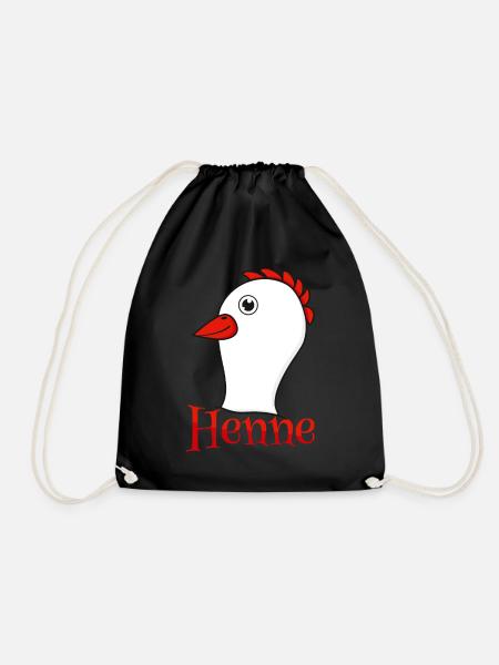 Partner shirt hen - Drawstring Bag - black