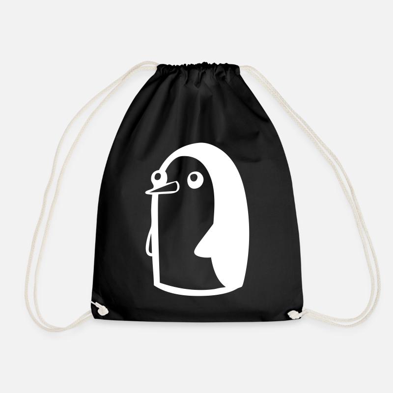 Süßer Pinguin Comic - Turnbeutel - Schwarz