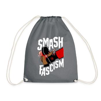 Smash Fascism (blanc) - Sac de sport léger - gris - Devant