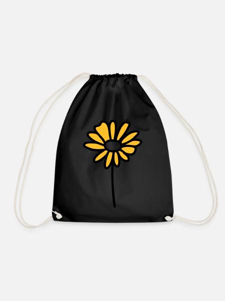 Blume Gänseblümchen - V2 - Turnbeutel - Schwarz