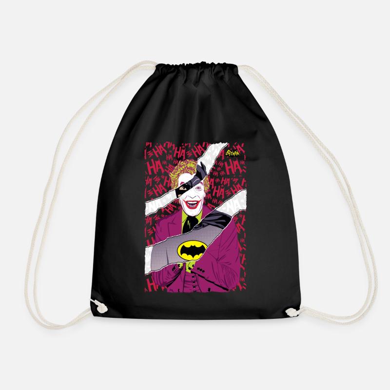 DC Comics Batman Retro Villain Joker Mash Up - Drawstring Bag - black