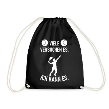 Beaucoup essaient de tennis je peux - Sac de sport léger - noir - Devant