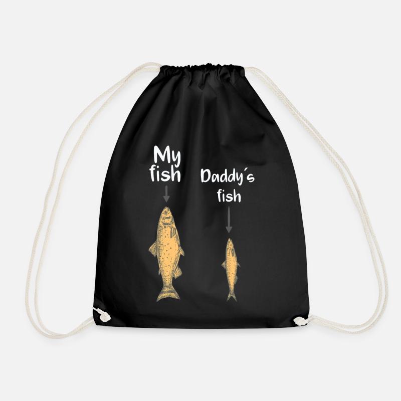 My fish, Daddy´s fish - Turnbeutel - Schwarz
