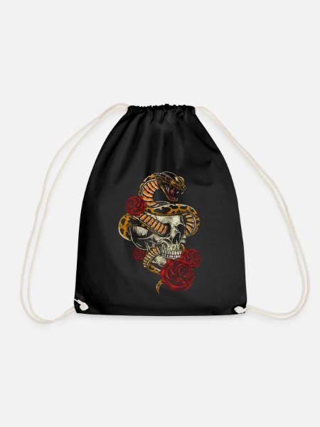 Totenkopf Hardrock Biker - Turnbeutel - Schwarz