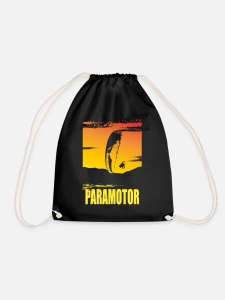 Paramotor Sport Motor Paragliding - Turnbeutel - Schwarz
