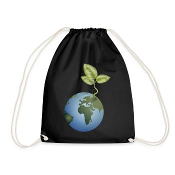 in the soil unfolds - Drawstring Bag - black - Front