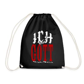 ICH bin göttlich - Gott Gottheit Männer Man - Turnbeutel - Schwarz - Vorne
