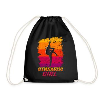 Gymnastique Filles Gymnaste Acrobaties - Sac de sport léger - noir - Devant