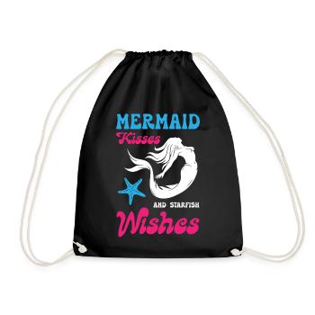 Mermaid Kisses and Starfish Wishes - Turnbeutel - Schwarz - Vorne