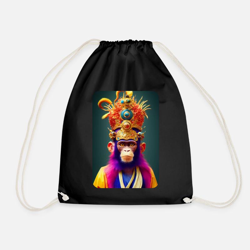 skate worm design 378 - Turnbeutel - Schwarz