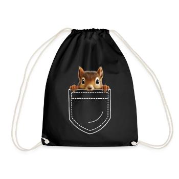 Écureuil - Sac de sport léger - noir - Devant