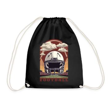 Football Helmet - Drawstring Bag - black - Front