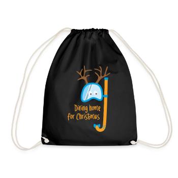 Deer Cool Funny Sayings Christmas Christmas - Drawstring Bag - black - Front