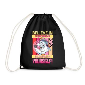 Licorne Foi Motivation Positif Succès Magique - Sac de sport léger - noir - Devant
