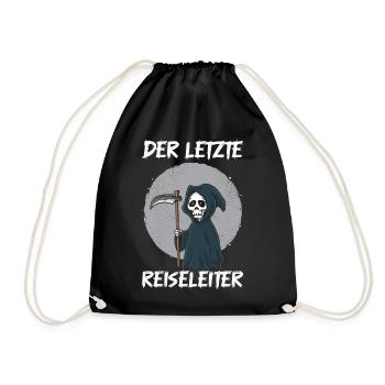 Der letzte Reiseleiter Sensenmann - Turnbeutel - Schwarz - Vorne