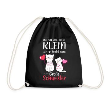 Je suis petite mais je serai bientôt une grande sœur - Sac de sport léger - noir - Devant