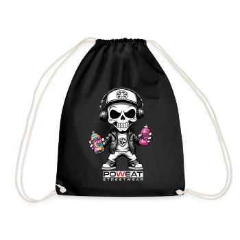 Sprayer Skull - Turnbeutel - Schwarz - Vorne