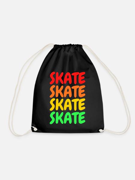 Skate - Drawstring Bag - black