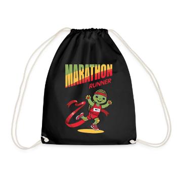 Tortue marathonienne - Sac de sport léger - noir - Devant