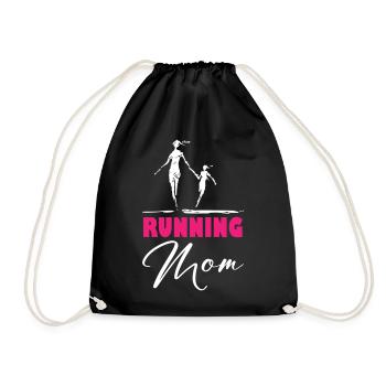 Maman qui court - Sac de sport léger - noir - Devant