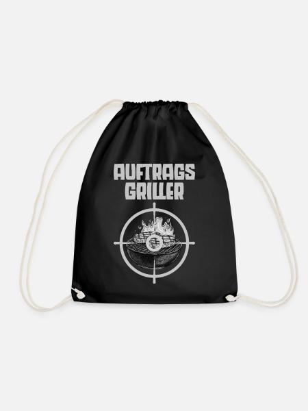 Auftragsgriller Grillmaster lustige Sprüche - Turnbeutel - Schwarz