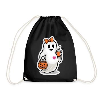 Halloween Enceinte Fantôme Drôle Fête - Sac de sport léger - noir - Devant