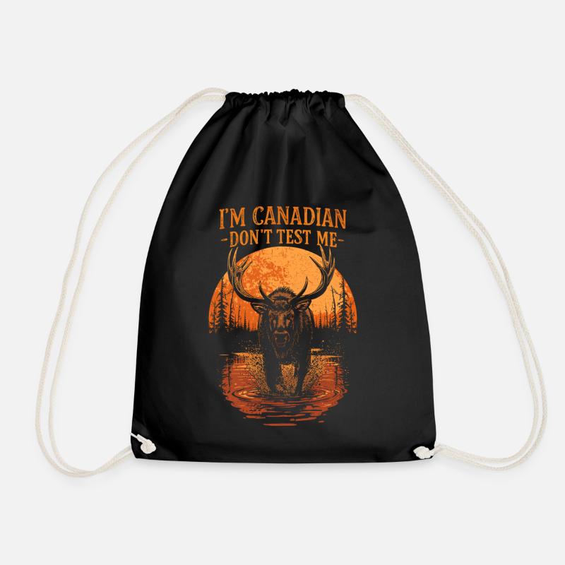 Chemise à l’orignal du Canada – Pride Canadian Saying Design - Sac de sport léger - noir