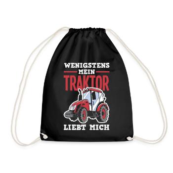 Au moins, mon tracteur m’aime - Sac de sport léger - noir - Devant
