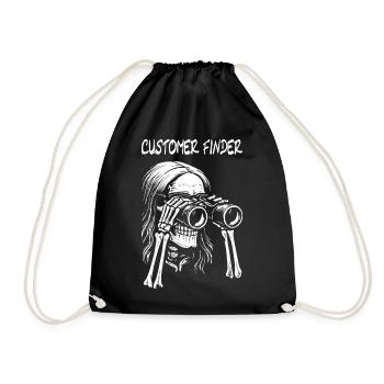 Customer Finder Squelette Jumelles Design Rock - Sac de sport léger - noir - Devant