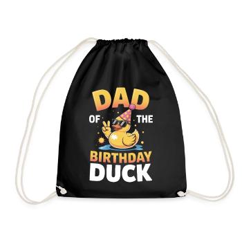 Papa du canard d’anniversaire - Sac de sport léger - noir - Devant