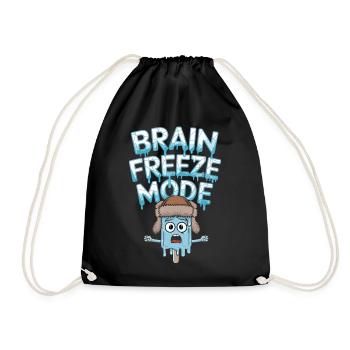 Mode Brain Freeze Mode Drôle de Dicton de Glace - Sac de sport léger - noir - Devant