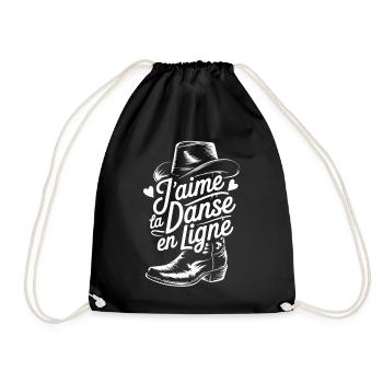 Danse en Ligne Cowboy J'aime - Sac de sport léger - noir - Devant