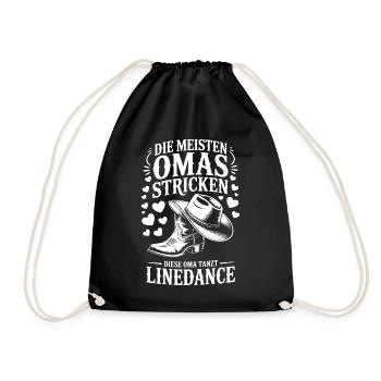 Grandma Dancing Line Dance - Drawstring Bag - black - Front