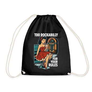 Rockabilly Rebellin Diner Jukebox Rétro des années 50 - Sac de sport léger - noir - Devant