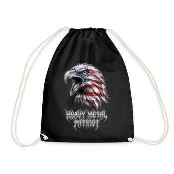 Heavy Metal Patriot Adler USA - Turnbeutel - Schwarz - Vorne